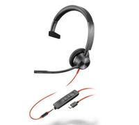 Poly Blackwire 3315 Monaural USB-C Headset +3.5mm Plug +USB-C/A Adapter 8X217AA