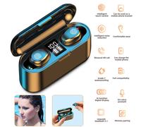 Auricolari Quinlirra Back to School con impronta digitale, in-ear, ricaricabili, wireless Bluetooth.