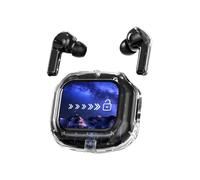 Auricolari radio trasparenti con display multicolore Tecnologia cancellazione attiva del rumore Durata batteria 35 ore Piano ergonomico basso aggiuntivo Accoppiamento rapido Auricolari trasparenti