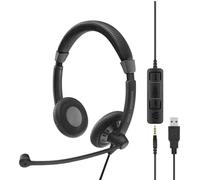 Auricolari Sennheiser Impact SC 75 con cavo USB-A e Jack 3,5mm, Binaurali, Riduzione Rumore, Nero