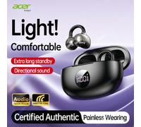 [Auricolari senza fili Acer OHR577 originali e ufficiali], design con gancio per l'orecchio, bassi stereo, cuffie open-ear, bassa latenza per il gaming, comodi da indossare per lavoro, sport, corsa, f