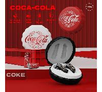 Auricolari senza fili Coca Cola, design a tappo di bottiglia, auricolari stereo senza fili, mini auricolari, auricolari comodi, design degli auricolari, cancellazione attiva del rumore, regalo per gli