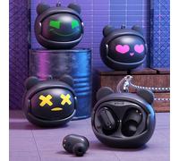 Auricolari senza fili divertenti con volti intercambiabili, per sollievo dallo stress, con connessione Type-C, adatti per Android, iPhone e laptop, perfetti per lavorare da casa, per le vacanze di Nat