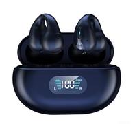 Auricolari Sport Bone Conduction Leggeri 13cm | Tecnologia bone conduction, ascolto open ear, per sicuro nel traffico, nero pelle(Black)