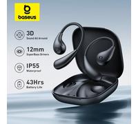 Auricolari Sportivi Wireless Open-Ear Baseus BF1 Lite Bluetooth 5.4 con Ganci Auricolari, Bassi Potenti, 60 Ore di Autonomia