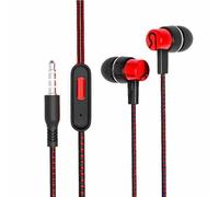 Auricolari stereo cablati - Auricolari cablati con microfono, suono in-ear ad alta fedeltà | Auricolari audio cablati resistenti per una chiarezza del suono ricca, cuffie in-ear cablate premium per