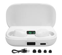 Auricolari True Wireless, Bluetooth 5.1 con design a orecchio aperto, suono stereo Hi-Fi, bassi profondi, display LED per lo stato della batteria,