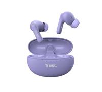 Auricolari Trust Yavi 25297 Purple In-Ear ENC - Wireless, Sostenibili, 23h
