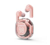 Auricolari TWS TECHMADE GEMBIRD trasparenti rosa Bluetooth microfono vivavoce