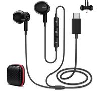 Auricolari USB C, Auricolari In-Ear, Cuffie con Cavo con Microfono e Telecomando Integrati per OnePlus Nord CE5 /OPPO Find X9 Pro Reno14 5G A6 Pro/realme P3 Ultra 13 Pro+ 15/xiaomi 17 pro max, Nero