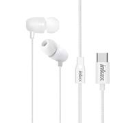 Auricolari USB-C Cablati Kit Mani Libere Tasto Multifunzione 1,2m Inkax bianco