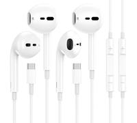 Auricolari USB C con cavo per iPhone 17, confezione da 2 auricolari in-ear con microfono con controllo del volume, compatibili con iPhone 17 Pro Max/16Pro/15 Pro, Samsung Galaxy S25, Google Pixel e