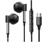 Auricolari USB-C con microfono HiFi Sound 14,2 mm Driver in-ear per Xiaomi per redmi per smartphone Huawei Nero (Nero Type-C)