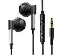 Auricolari USB-C con microfono HiFi Sound 14,2 mm driver in-ear per Xiaomi per redmi per smartphone Huawei nero (jack da 3,5 mm nero)