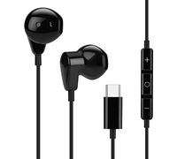 Auricolari USB C in Ear con microfono compatibile con tipo C come Samsung Galaxy Note 9, S8, S9, S10, S20, Huawei Mate, Pro, P20, P30, Sony Xperia X Z2, LG, BlackBerry, Asus, ecc. Nero
