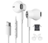 Auricolari USB C per iPhone 15 16 17 Pro Max Cuffie Type C con Microfono per Samsung S26 Ultra S25 S23 S22 A56 A55 A17 5G A16 Hi-Fi Stereo HIFI Cuffie con Filo e Microfono per Pixel 9 8 Xiaomi 14 15