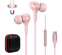 Auricolari USB C per iPhone 17 16e 15 Samsung Galaxy A16 S25 A56 A26 A35 A34 A17 S24 S23 Cuffie USB C con Microfono HiFi Stereo Cuffie Type C In-Ear con Filo per Google Pixel 10 9 Pro XL 8 OnePlus 13R