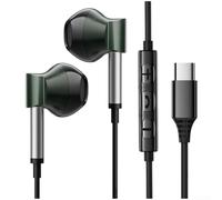 Auricolari USB-C Tipo C Wired Headset con microfono Deep Bass Cuffie sportive per Xiaomi per Huawei 1,2 m Gunmetal (Bronzo Type-C)