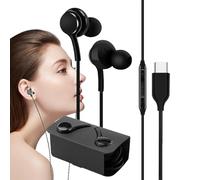 Auricolari USB C WIRED - Auricolari ergonomici in silicone, auricolari impermeabili, auricolari stereo surround | Comoda spina nel dispositivo audio per dispositivi esperienza audio cristallina