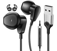Auricolari USB con microfono per PC,Auricolare USB A cablato per computer | Cuffie USB Cavo 7.5FT Cavo Auricolare Del Computer Portatile Con Microfono & Caso per HP/Dell/Surface School Computer per
