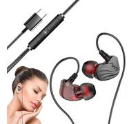 Auricolari USB tipo C - Set di cuffie, altoparlante per attenuazione del rumore, strumento multimediale di ascolto | Spina di interfaccia digitale, parte elettronica indossabile per chiamate, musica