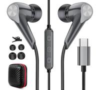Auricolari USB Type-C, cuffie cablate Type-C per iPhone 17 16 15 Plus, auricolari in-ear con controllo del volume del microfono, per Xiaomi 15 Ultra Poco M7 Pixel 10 9 Pro Fold OnePlus Pad Open 13R