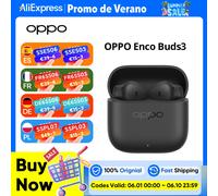 OPPO Enco Buds3 Auricolari True Wireless, 42h di Autonomia, Driver Dinamico da 12.4mm, BT 5.4, Controlli Touch, Cancellazione rumore passiva, Android e iOS, IP55, [Versione Italiana], Nero
