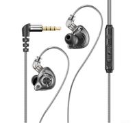 Auricolari Wired 1.2M Isolamento Rumore ABS Nylon(Black) | Driver dinamici, bassi potenti, jack 3.5mm , compatibili PC console per smartphone, suono dettagliato