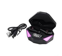 Auricolari wireless 5.1 con ganci regolabili per corsa e sport, lunga durata della batteria, qualità del suono chiaro, colore nero (Blace)