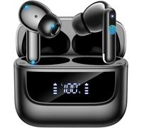Auricolari wireless a 6 microfoni con cancellazione del rumore, grande | HiFi Stereo Chiamate Chiare Bluetooth 5.4 Touch Control USB-C Ricarica Veloce IPX7 Luce Impermeabile Adatta per Viaggi Casa
