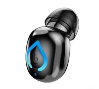 Auricolari wireless a orecchio singolo, suono HiFi, ergonomici, 10H, per durata della batteria, impermeabili, per allenamento e guida, colore bianco (nero)