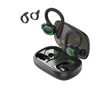 Auricolari wireless avanzati, connessione rapida, 48 ore di riproduzione totale, comodi ganci auricolari sportivi, ideali per gli appassionati di