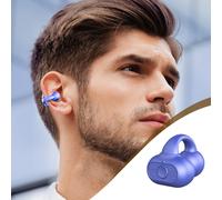 Auricolari wireless Avtoify Earring Bluetooth 5.3, riproduzione di lunga durata, cuffie aperte per uomo, donna e bambino - Nero Blu