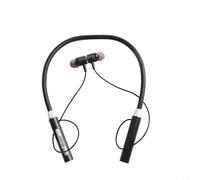 Auricolari wireless B18, Bluetooth 5.1 con microfono, 12 ore di autonomia, cuffie sportive con ganci per le orecchie, suono stereo vero per esercizi di corsa, colore nero