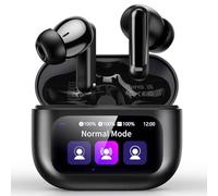 Auricolari wireless Bluetooth 5.4 con touch screen multifunzionale, auricolari stereo HiFi 48H con cancellazione del rumore/trasparenza ANC/ENC, 5 modalità EQ, auricolari IPX7 per lo sport