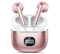 Auricolari wireless Bluetooth 60H bassi profondi suono forte con 4 microfoni Chiaro Chiamata Auricolari con cancellazione del rumore IP7 Cuffie in-ear con custodia di ricarica wireless compatibile per