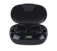 Auricolari Wireless, Cancellazione Intelligente del Rumore HD Cuffie Sportive con Audio Surround Stereo 4D, con Cavo Dati per Ganci per L'orecchio, per Sport, Corsa,