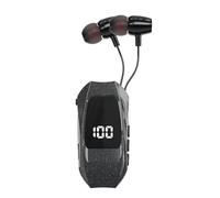 Auricolari wireless con clip, retrattili, con dente blu, per la riduzione del rumore, dispositivo audio con collare per microfono, strumento di comunicazione aziendale portatile con connessione