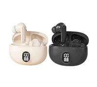 Auricolari wireless con display a LED, con cancellazione del rumore, impermeabili, leggeri, per allenamento, guida, camminata, corsa, viaggi, sport, ascolto, attività all'aperto