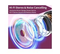 Auricolari Wireless con Fascia per il Collo, Auricolari Retrattili Anti-Sudore, Auricolari Stereo con Cancellazione del Rumore