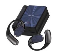 Auricolari wireless con ganci per le orecchie, cuffie con cancellazione del rumore, custodia a doppia piega, impermeabili, per allenamento, suono sicuro, ideali per corsa, sport, telefonate, viaggi e