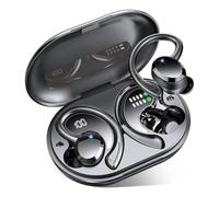 Auricolari wireless con gancio per l'orecchio, impermeabili IP7, microfono con cancellazione del rumore, suono stereo - Compatibili con dispositivi