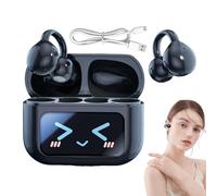 Auricolari wireless con schermo impermeabile, traduzione AI, tappi per le orecchie con clip per lo sport, cancellazione del rumore, audio, audio, per uso quotidiano, pendolari, lavoro, avventure
