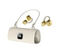 Auricolari wireless dotati di affidabile attacco a clip indicatore LED della batteria e 50 ore di riproduzione IPX5 per attività soggette a sudorazione (bianco)