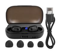 Auricolari wireless ergonomici, tecnologia Bluetooth per un abbinamento senza interruzioni, display a LED per il monitoraggio della batteria, suono