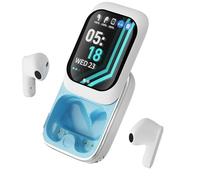 Auricolari wireless HD Audio, Smart Touchscreen per ascolto multifunzionale, senza fili, con riduzione del rumore, per chiamate musicali, esercizi, viaggi, 6 x 4,3 x 2,9 cm