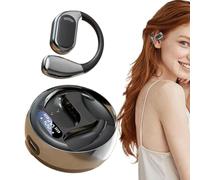 Auricolari wireless HiFi IPX5 impermeabili | Auricolari con cancellazione del rumore con microfono, ganci flessibili per le orecchie, lunga durata della batteria | Cuffie sportive e aperte