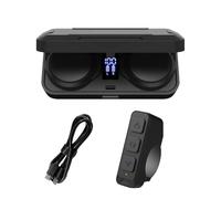 Auricolari wireless per cuffie protettive che riducono gli eroi con microfono e display a LED | Accessori per motociclisti ricaricabili per la riproduzione audio, comunicazione a mani libere al lavoro