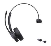 Auricolari Yealink BH70 Mono Teams con cavo USB-C/USB-A per ufficio con Cancellazione Rumore, microfono boom e controlli on-ear, nero