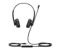 Auricolari Yealink UH34 Dual Teams con cavo USB-A, cancellazione rumore, ufficio, nero